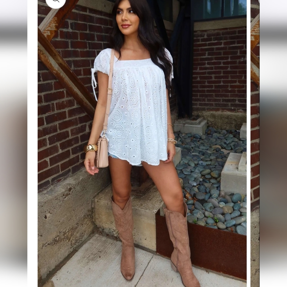 White Eyelet Blouse